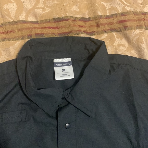Cableties ripstop black long sleeve shirt (XL) polyester cotton blend - Picture 2 of 2
